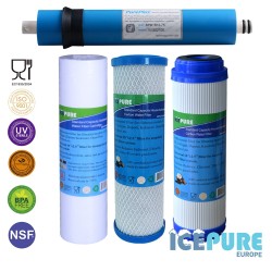 Zestaw zamienny do odwróconej osmozy z filtrem membranowym 75 GPD Zestaw zamienny do odwróconej osmozy z filtrem membranowym 75 GPD