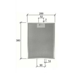 Filtr metalowy Elica 380x290mm GF03RB firmy Alapure MFR109 Filtr metalowy Elica 380x290mm GF03RB firmy Alapure MFR109