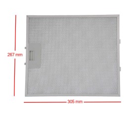 Ładowanie filtra metalowego 480122102168 306x267x9mm przez Alapure MFR40 Ładowanie filtra metalowego 480122102168 306x267x9mm przez Alapure MFR40