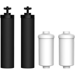 Czarne wkłady filtrujące Berkey + zestaw Berkey PF-2 firmy Alapure Czarne wkłady filtrujące Berkey + zestaw Berkey PF-2 firmy Alapure