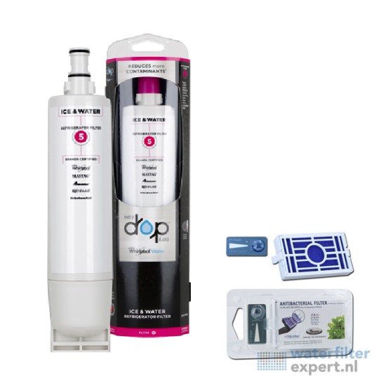 Filtr wody Whirlpool SBS001 + antybakteryjny filtr powietrza ANT001 (zestaw)