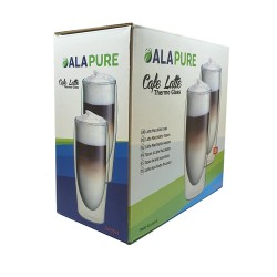 Szklanki termiczne Alapure Cafe Latte z podwójnymi ściankami ALA-GLS41 Szklanki termiczne Alapure Cafe Latte z podwójnymi ściankami ALA-GLS41
