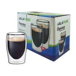Dwuścienne szklanki termiczne do espresso Alapure ALA-GLS11 Dwuścienne szklanki termiczne do espresso Alapure ALA-GLS11