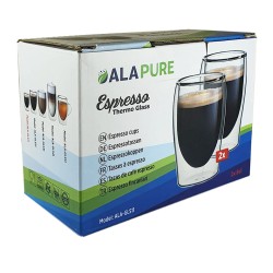 Dwuścienne szklanki termiczne do espresso Alapure ALA-GLS11 Dwuścienne szklanki termiczne do espresso Alapure ALA-GLS11