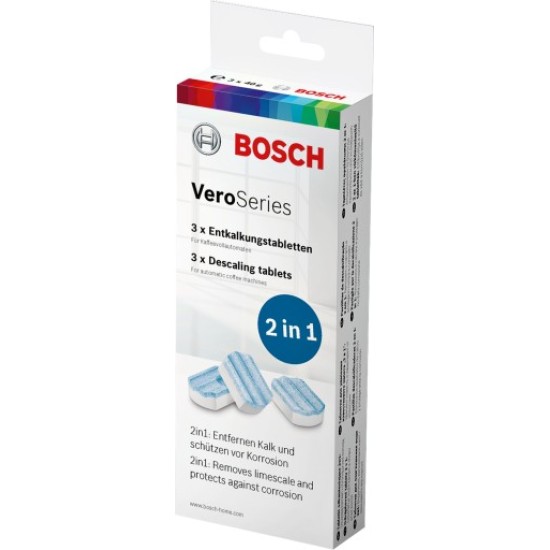 Tabletki odkamieniające Bosch serii Vero 2 w 1 00312093 / TCZ8002A / 00576694