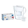 Dzbanek filtrujący wodę Brita Marella Cool White 2,4 l + 7-pak filtrów wody Brita Maxtra+