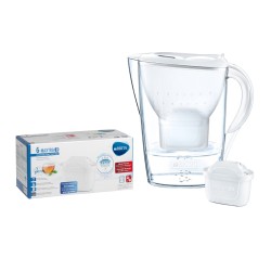 Dzbanek filtrujący wodę Brita Marella Cool White 2,4 l + 7-pak filtrów wody Brita Maxtra+ Dzbanek filtrujący wodę Brita Marella Cool White 2,4 l + 7-pak filtrów wody Brita Maxtra+