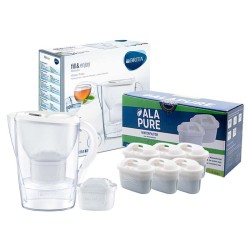 Dzbanek filtrujący wodę Brita Marella White 1051118 z 6 filtrami Alapure Maxtra+ Dzbanek filtrujący wodę Brita Marella White 1051118 z 6 filtrami Alapure Maxtra+