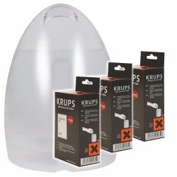 Zestaw konserwacyjny Krups Zbiornik na wodę do ekspresu do kawy + 3x Zestaw do odkamieniania MS-622735 Zestaw konserwacyjny Krups Zbiornik na wodę do ekspresu do kawy + 3x Zestaw do odkamieniania MS-622735